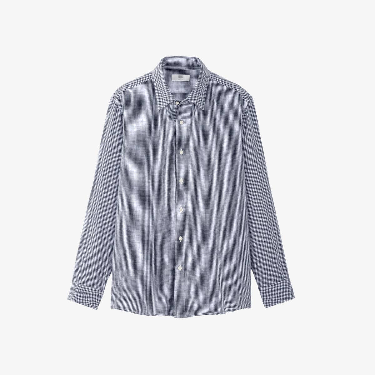Black & White Checkered Long-Sleeve Shirt