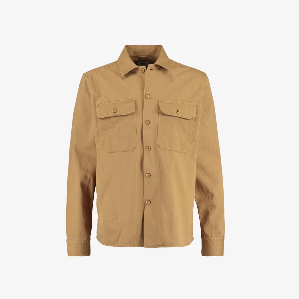 Brown Military-Style Shirt